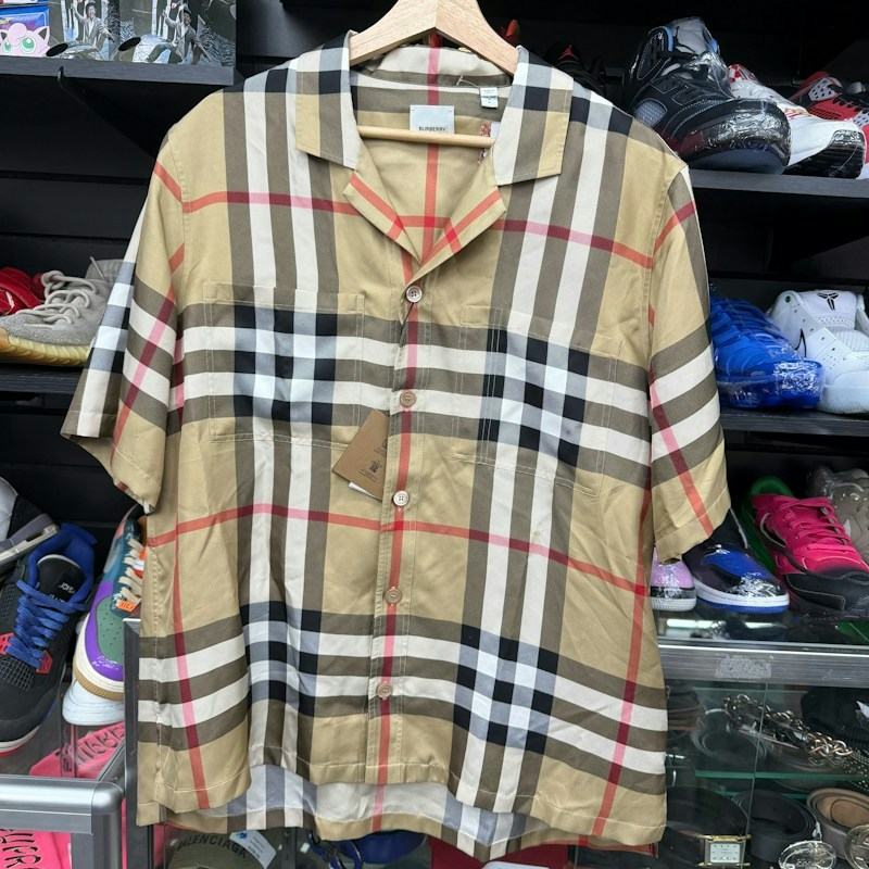 Burberry Vintage Check Short Sleeve Shirt Archive Beige