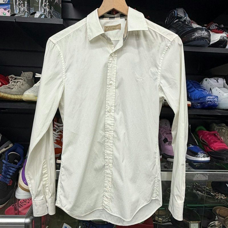 Burberry Long Sleeve Button Down Shirt White