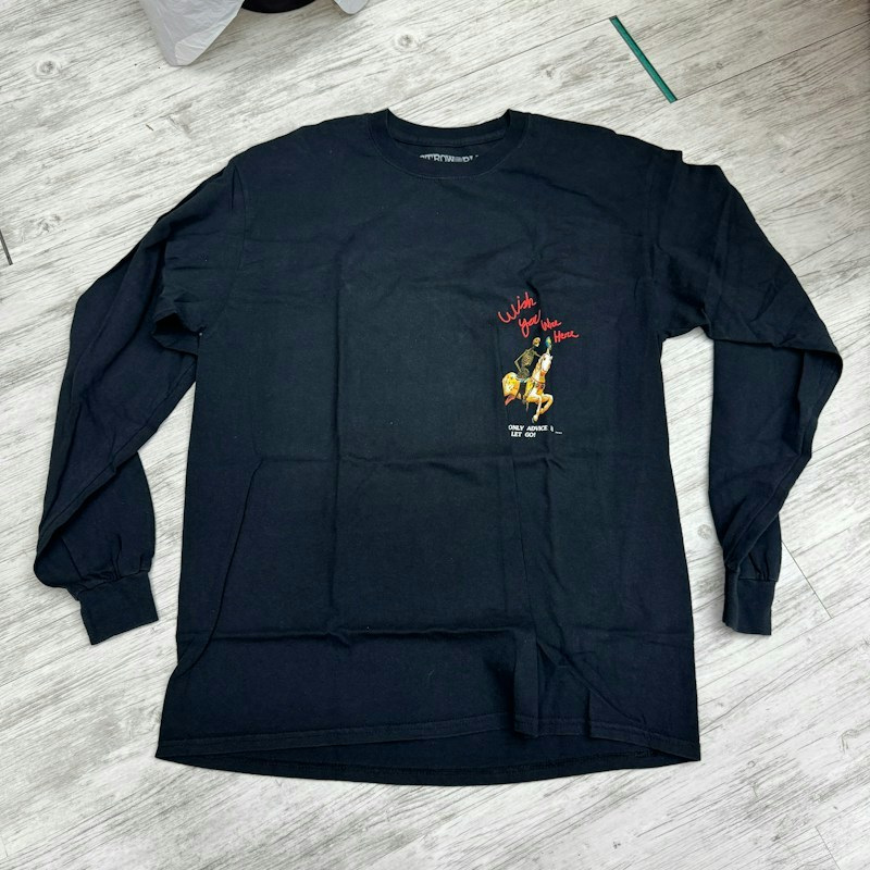Travis Scott Astroworld Wish You Were Here Tour Long Sleeve T-Shirt Black