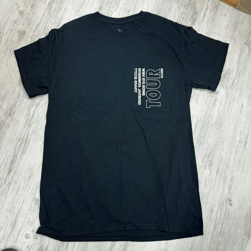 Cactus Jack Travis Scott Birds Eye View Tour T-Shirt Black Skull