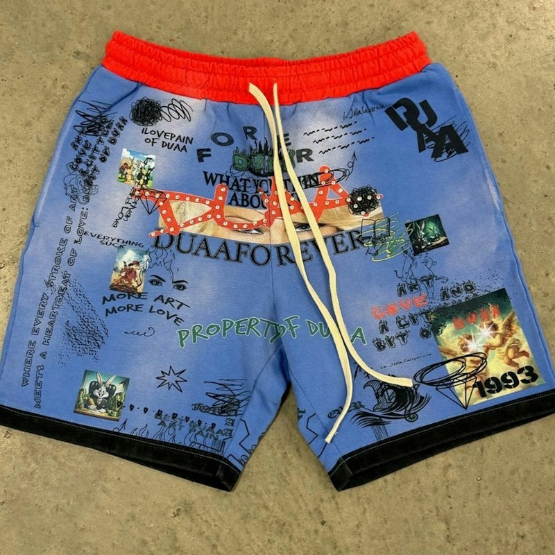 DUAA All Over Print Shorts Blue
