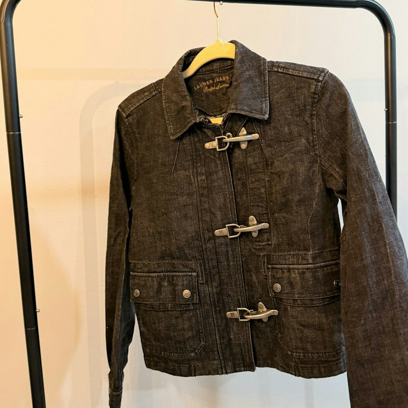 Lauren Jeans Co. Ralph Lauren Denim Toggle Jacket Black