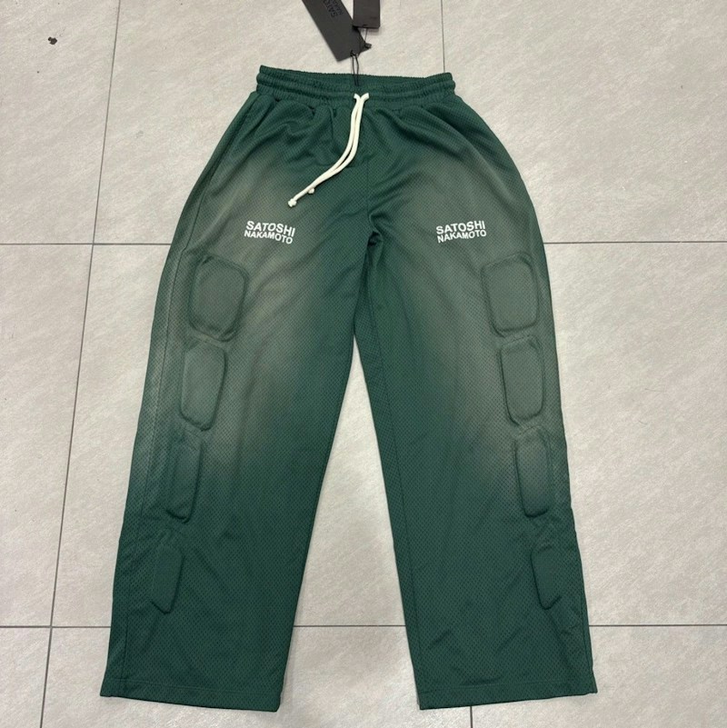 Satoshi Nakamoto Mesh Moto Pants Green