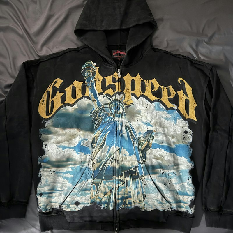 Godspeed Chrome Liberty Zip Hoodie V2 Black