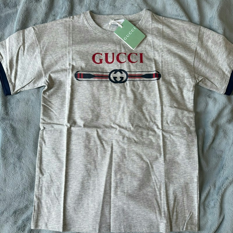 Gucci Interlocking G Ringer T-Shirt Grey