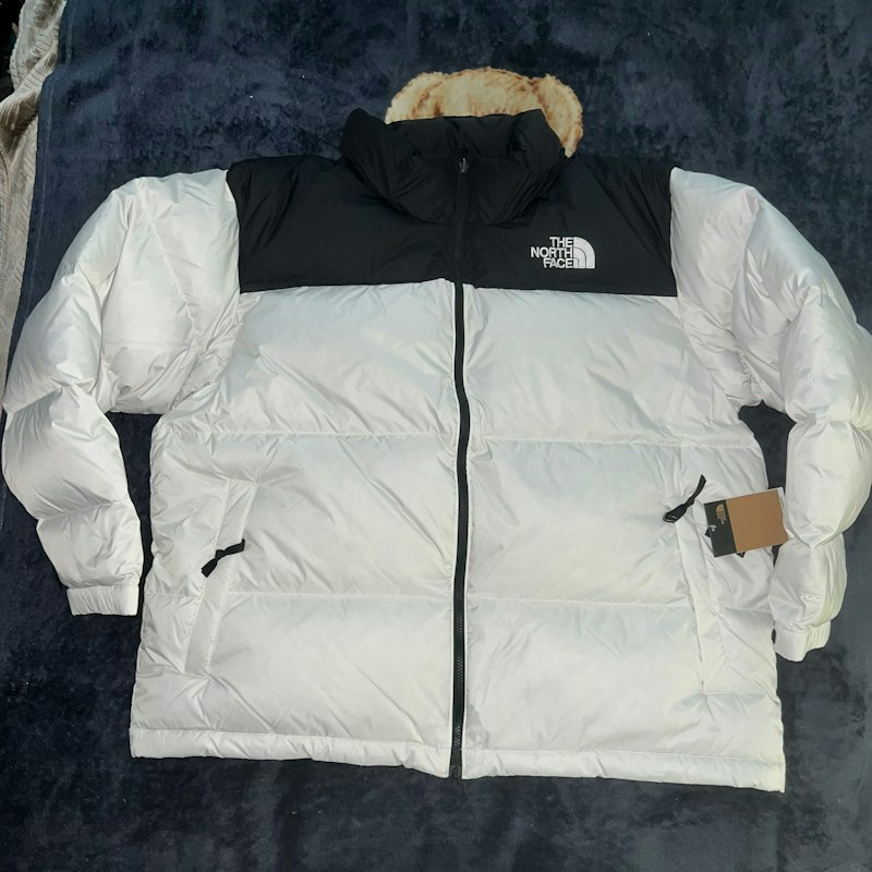 The North Face Big 96 Retro Nuptse Jacket White Dune/TNF Black