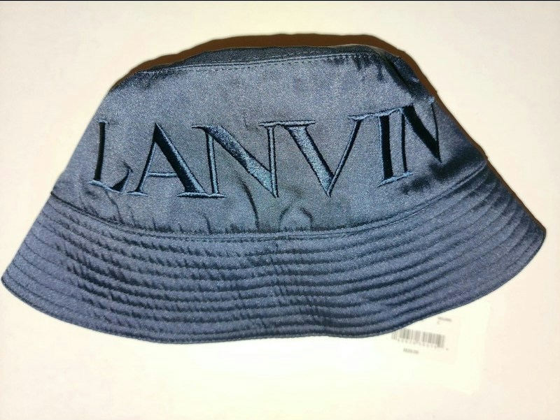 Lanvin Embroidered Bucket Hat Black