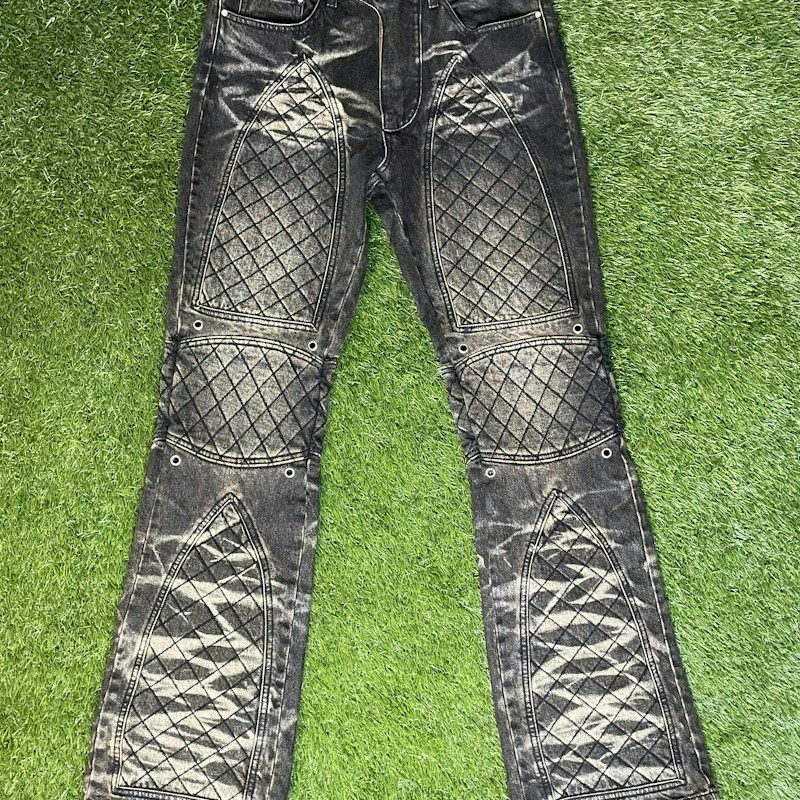 Who Decides War Black Double Knee Denim