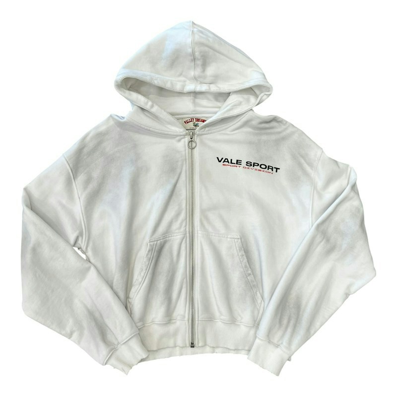 Vale Forever Staple Zip Up Hoodie White