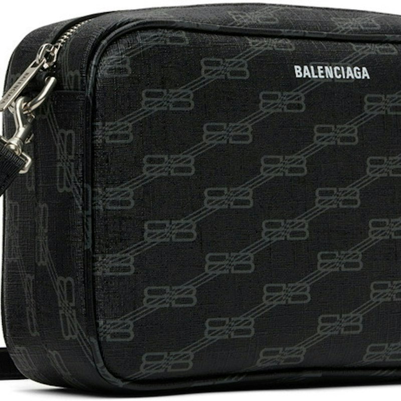 Balenciaga BB Monogram Camera Bag Black