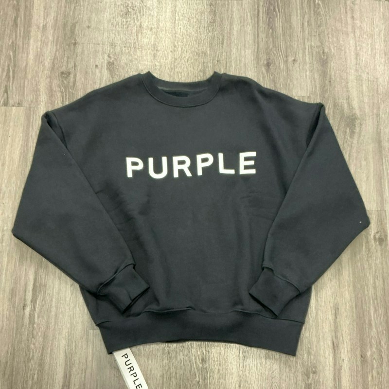 Purple Brand Logo Crewneck Sweatshirt Black