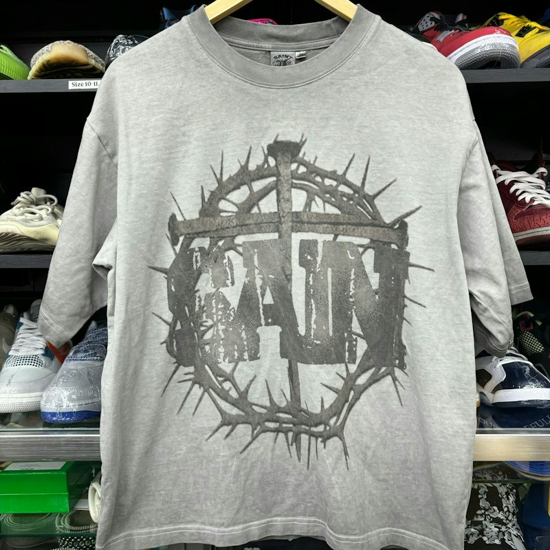 Saint Michael Crown Thorn T-Shirt Grey