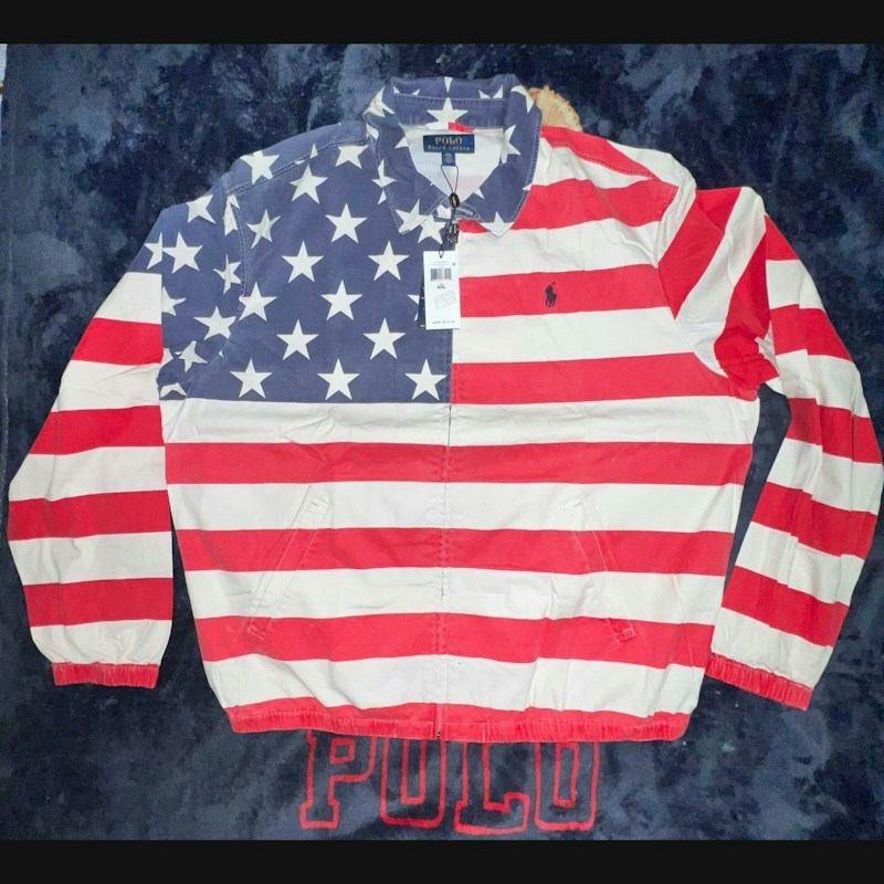 Polo Ralph Lauren American Flag Jacket Red White Blue
