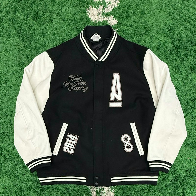 Nike x A Ma Maniére While You Were Sleeping Varsity Jacket Black White