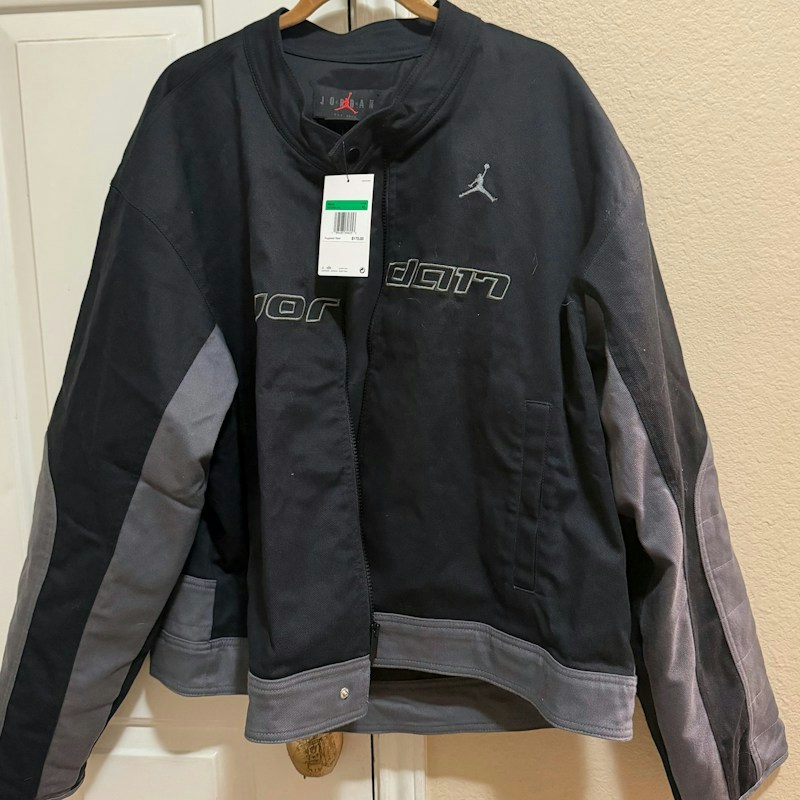 Jordan Brooklyn Men’s Motorsport Jacket Black Grey