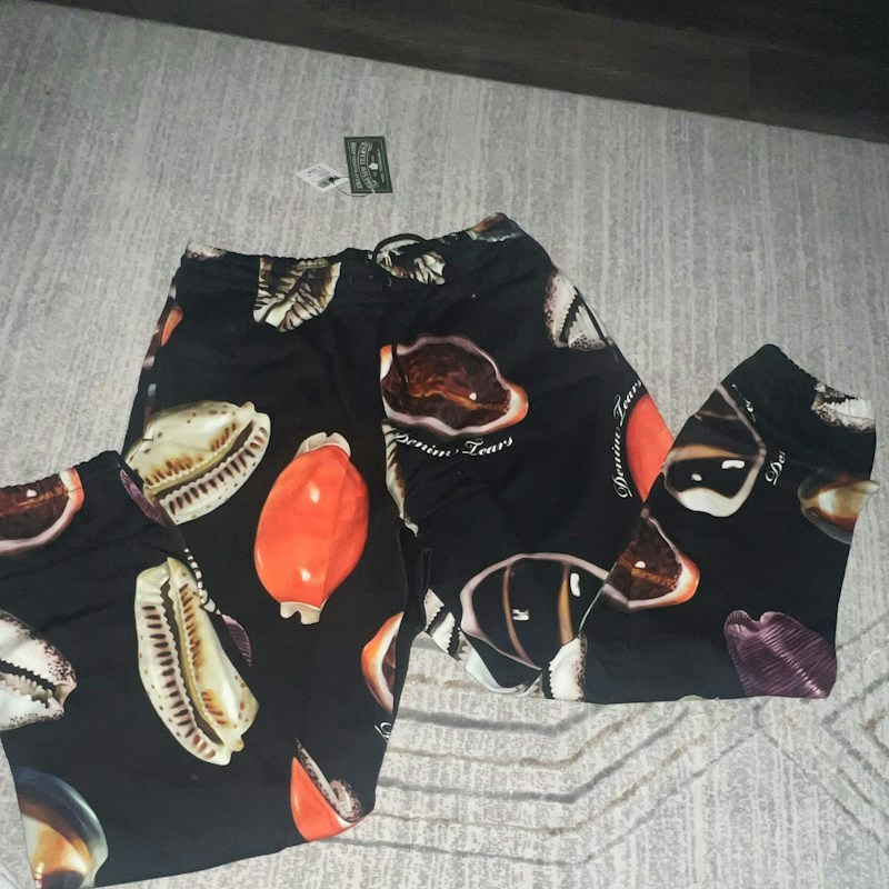 Denim Tears Shell Sweatpants Black