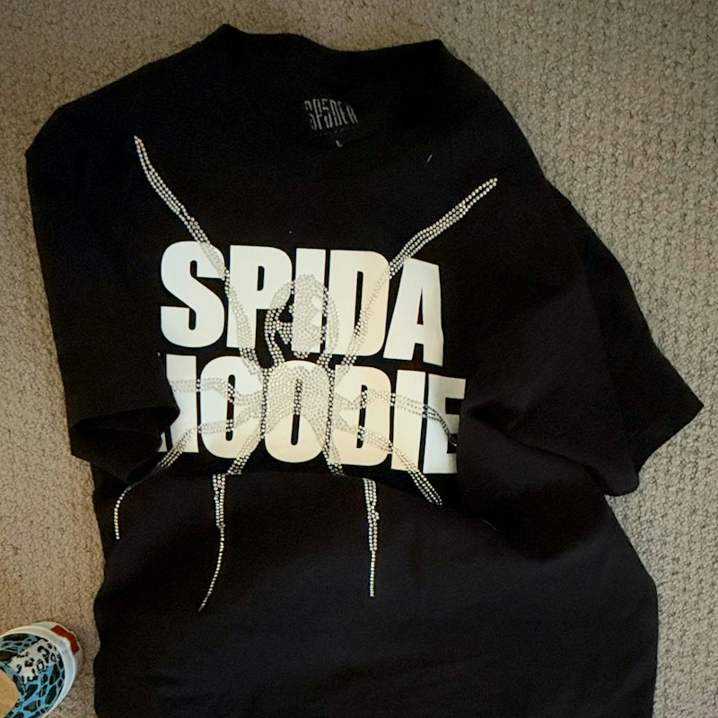 Sp5der Spida Hoodie T-Shirt Black