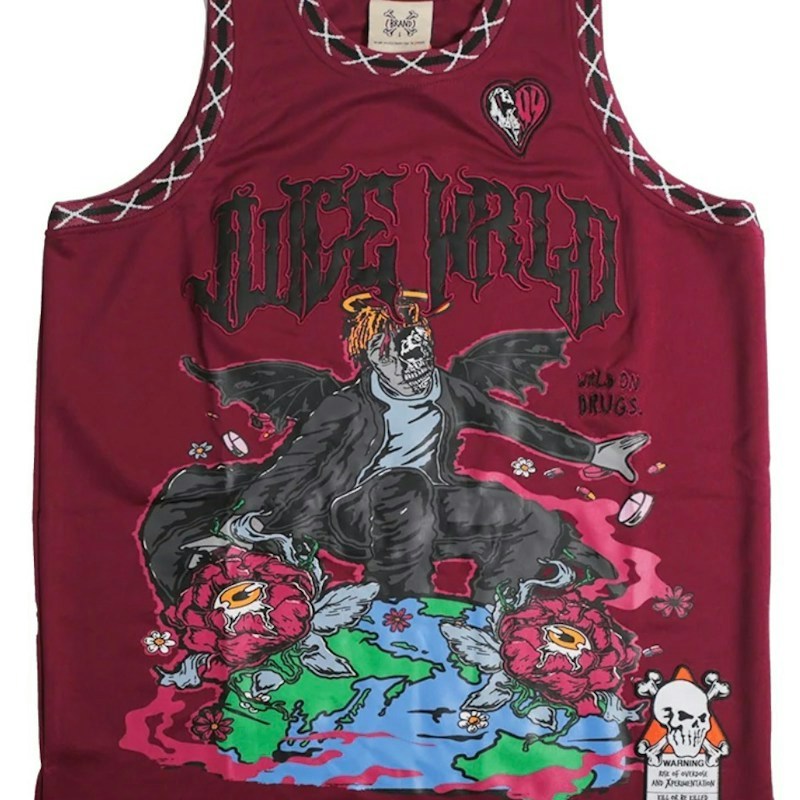 Brand X x Juice WRLD 999 Cranberry Basketball Jersey