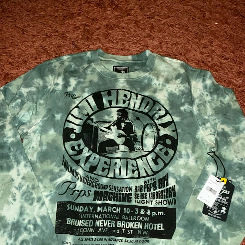 Prps Jimi Hendrix Experience Tie-Dye Sweatshirt Green