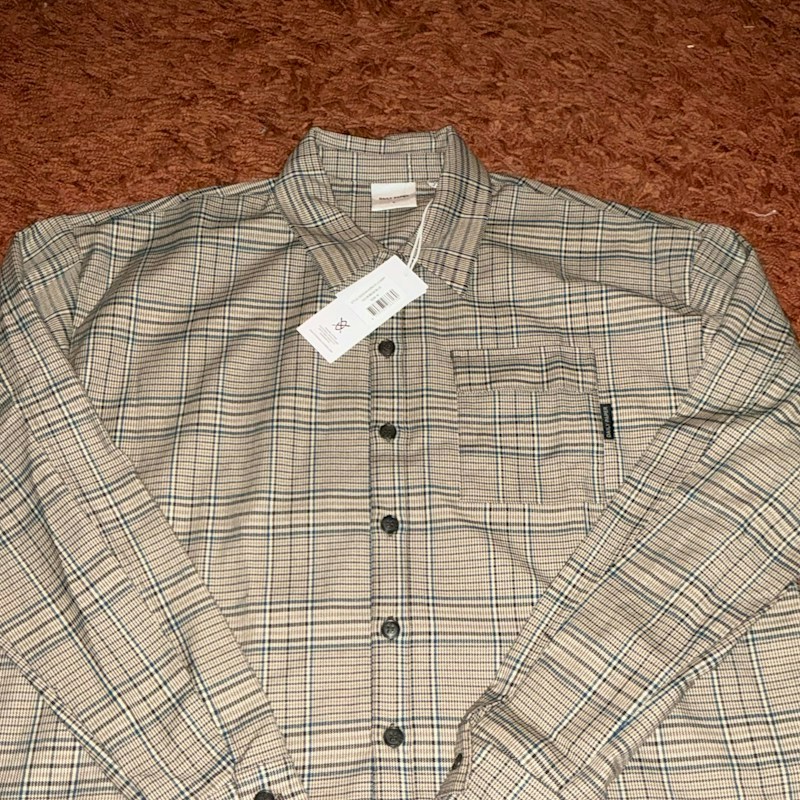 Daily Paper Plaid Overshirt Beige Boxy Oversized