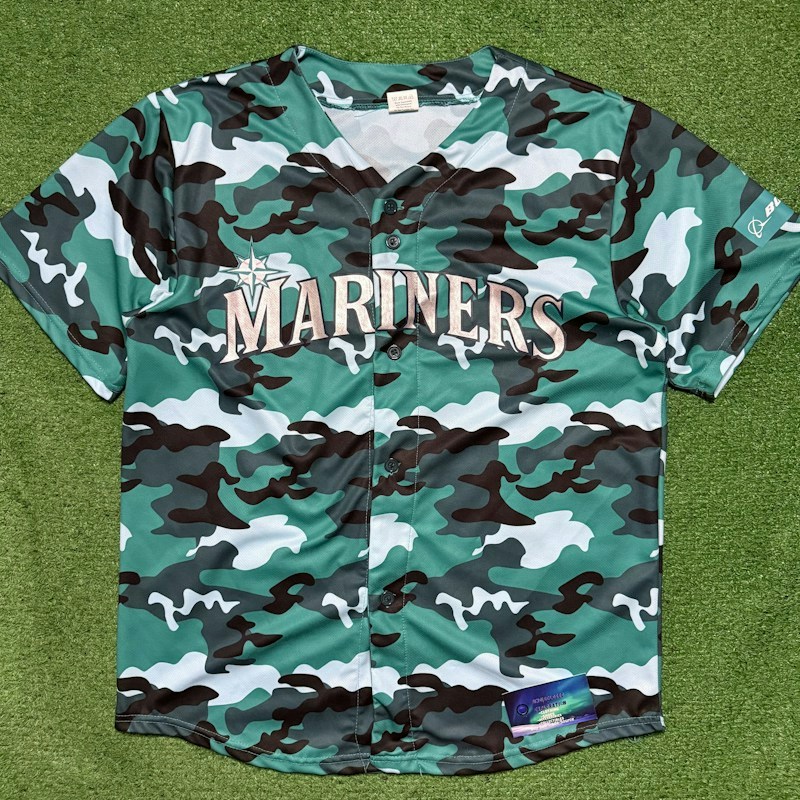 Seattle Mariners Camo Baseball Jersey Green