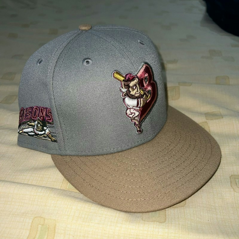 New Era Buffalo Bisons Fitted Hat Grey Brown