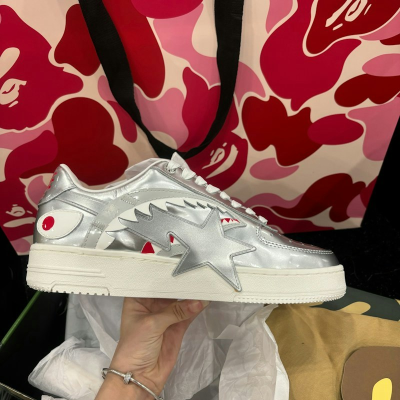 A Bathing Ape Bape Sta OS Shark 25th Anniversary Future Silver