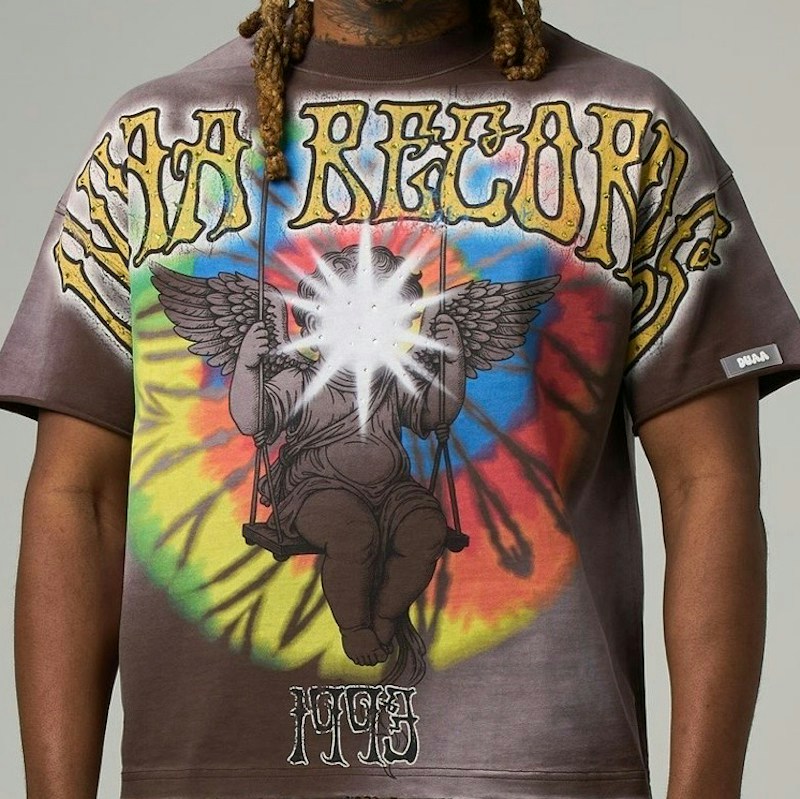 DUAA Records Graphic T-Shirt Brown
