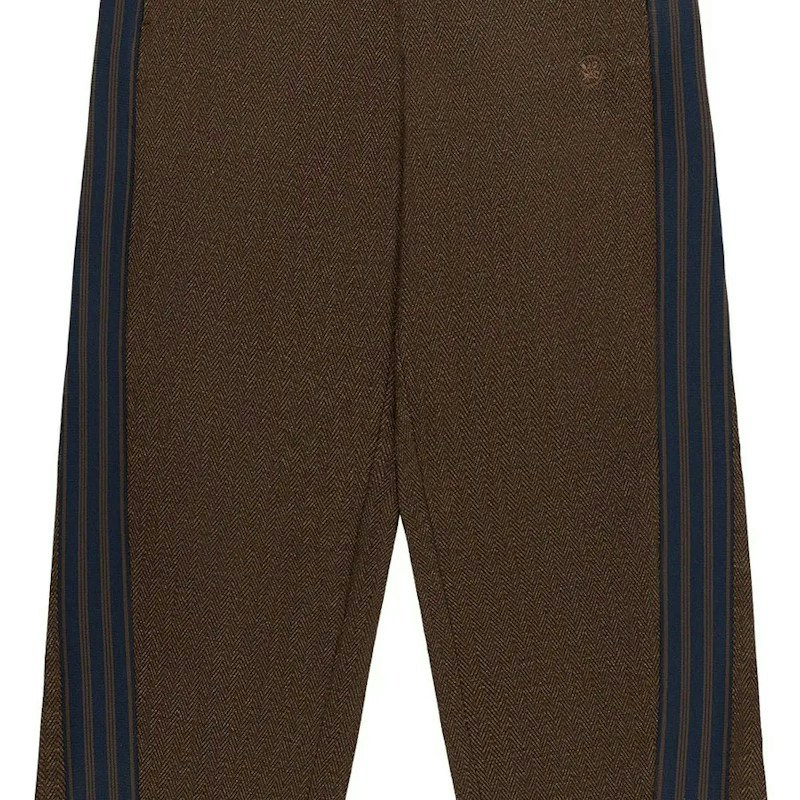 Aimé Leon Dore Wool Herringbone Track Pant Brown