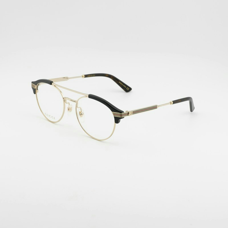 Gucci GG0289O 001 Square Eyeglasses Black/Gold
