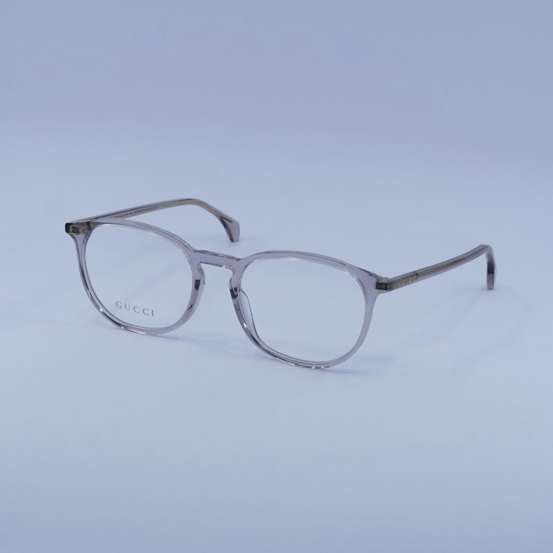Gucci GG0551O 019 Square 55mm Eyeglasses Transparent Grey