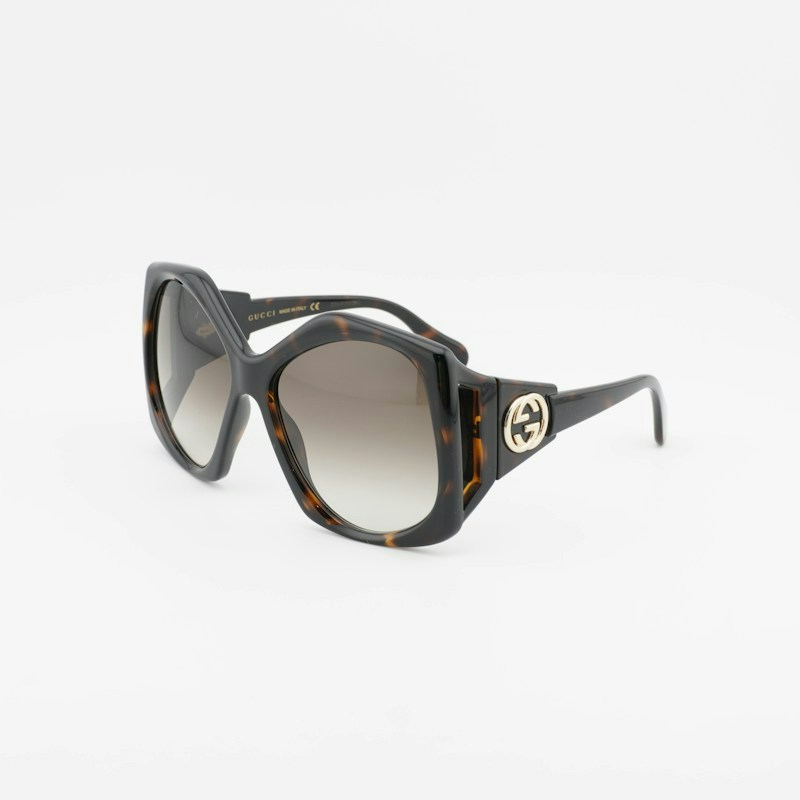 Gucci GG0875S 002 Square Sunglasses - Havana/Gradient Brown