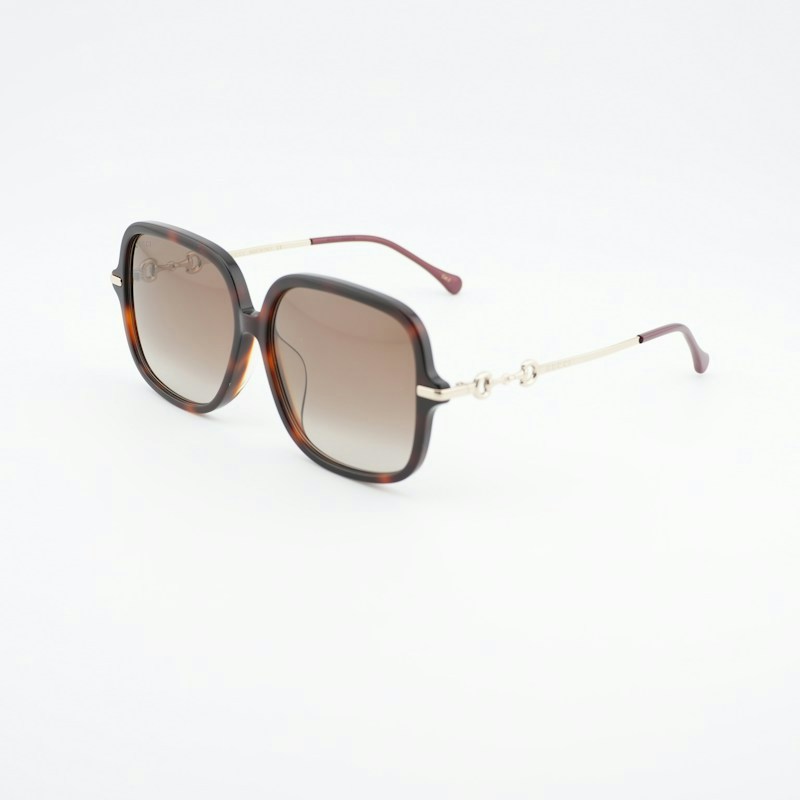 Gucci GG0884SA 002 Square Sunglasses - Havana / Brown