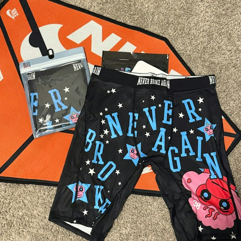 Never Broke Again Compression Shorts Black