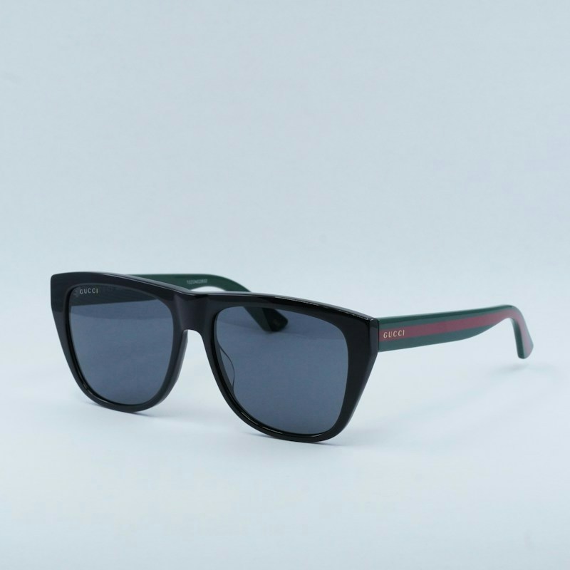 Gucci GG0926S 001 Square Sunglasses - Black\Green\ Grey