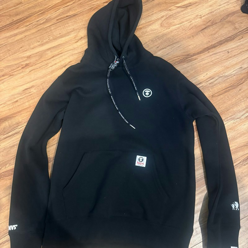 Aape By *A Bathing Ape Hooded Sweatshirt Black