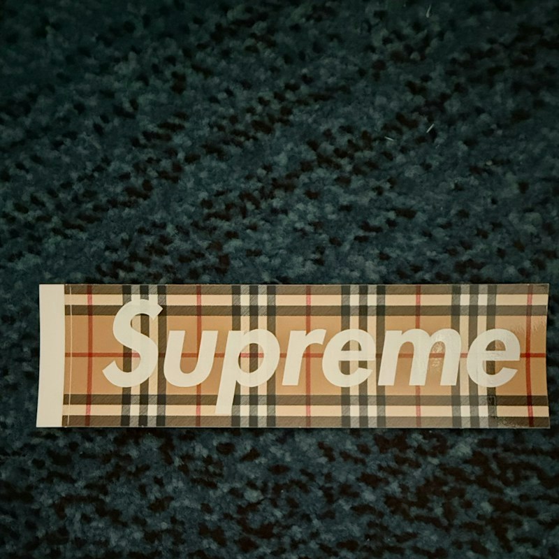 Supreme Burberry Box Logo Sticker