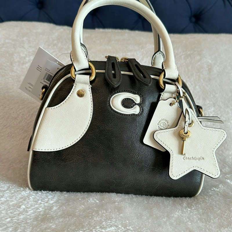 Bolso con asa superior Coachtopia Ergo Negro Blanco