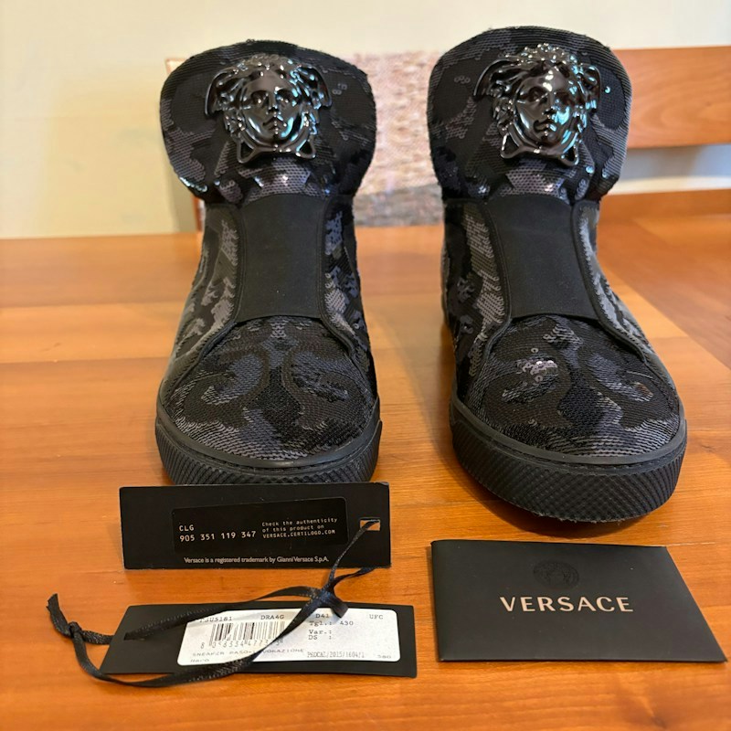 Versace Palazzo Barocco Sequin High Black