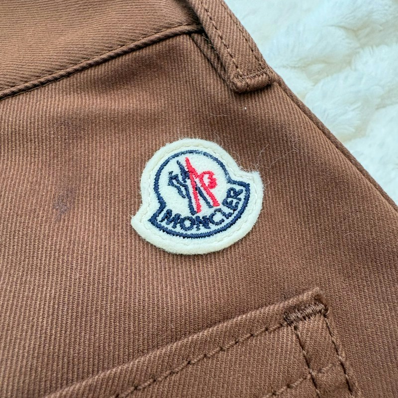 Moncler Stretch Cotton Carpenter Pants Brown