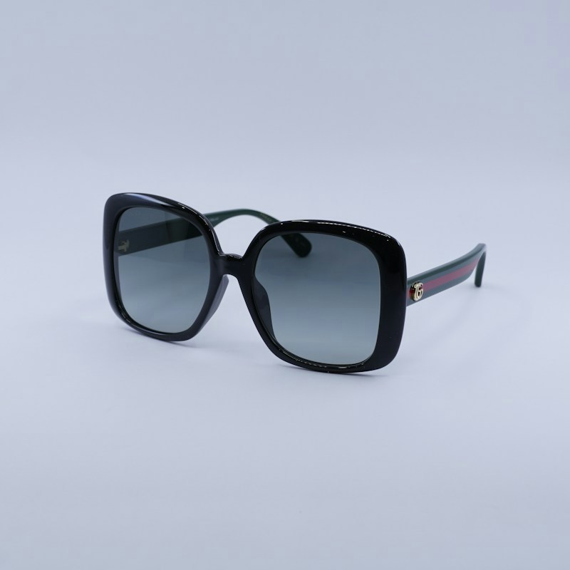 Gucci GG0714SA 001 Square Sunglasses Black/ Grey