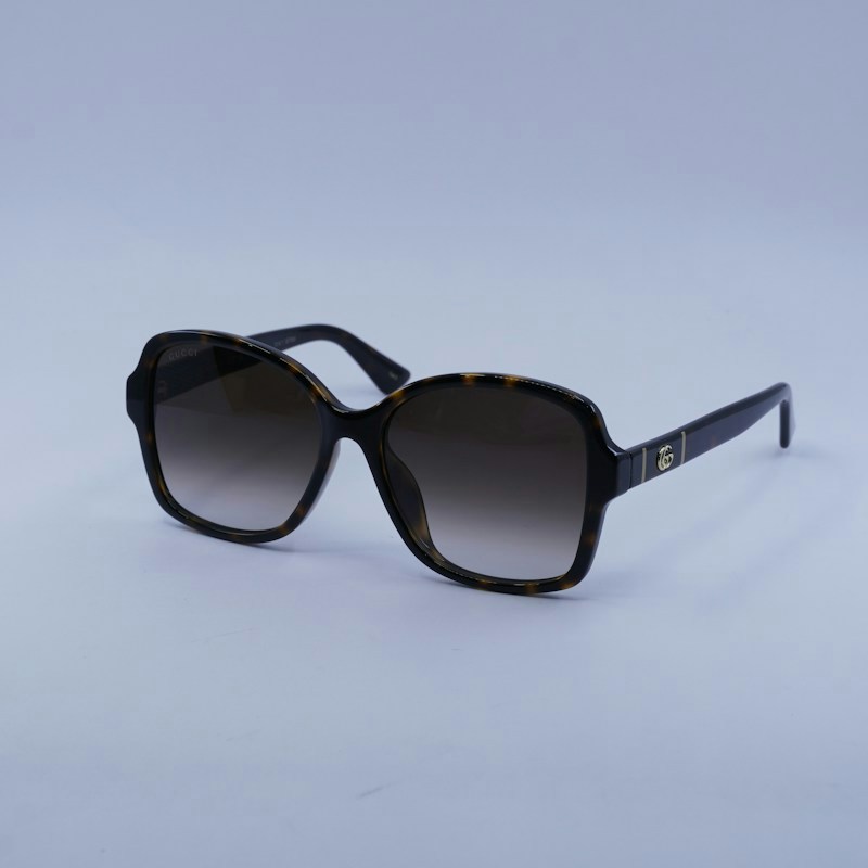 Gucci GG0765SA 003 Butterfly Sonnenbrille Havanna/Braun