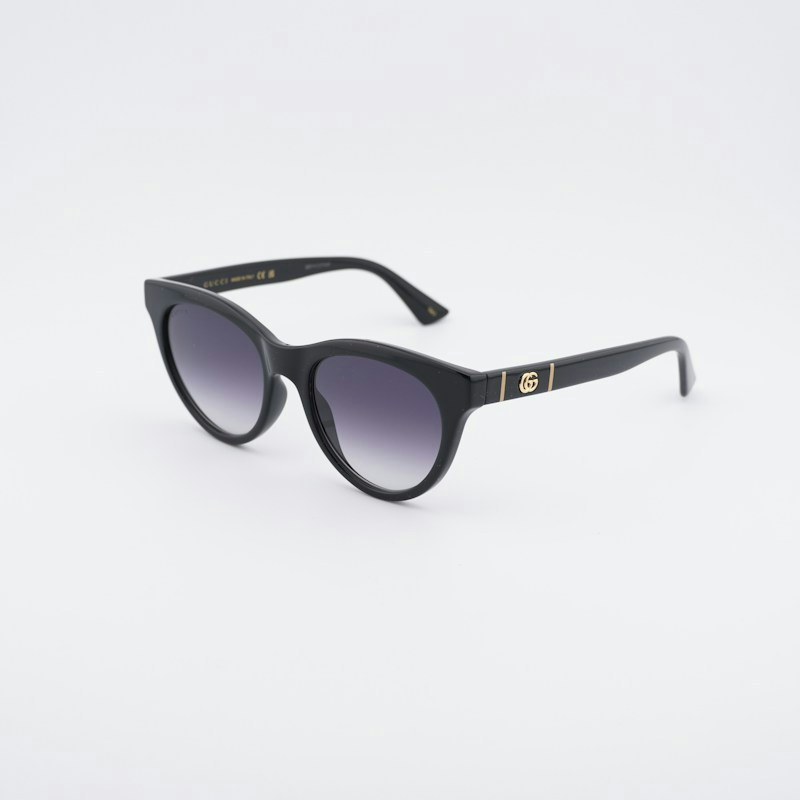 Gucci GG0763S 001 Cat Eye Sunglasses Black / Grey