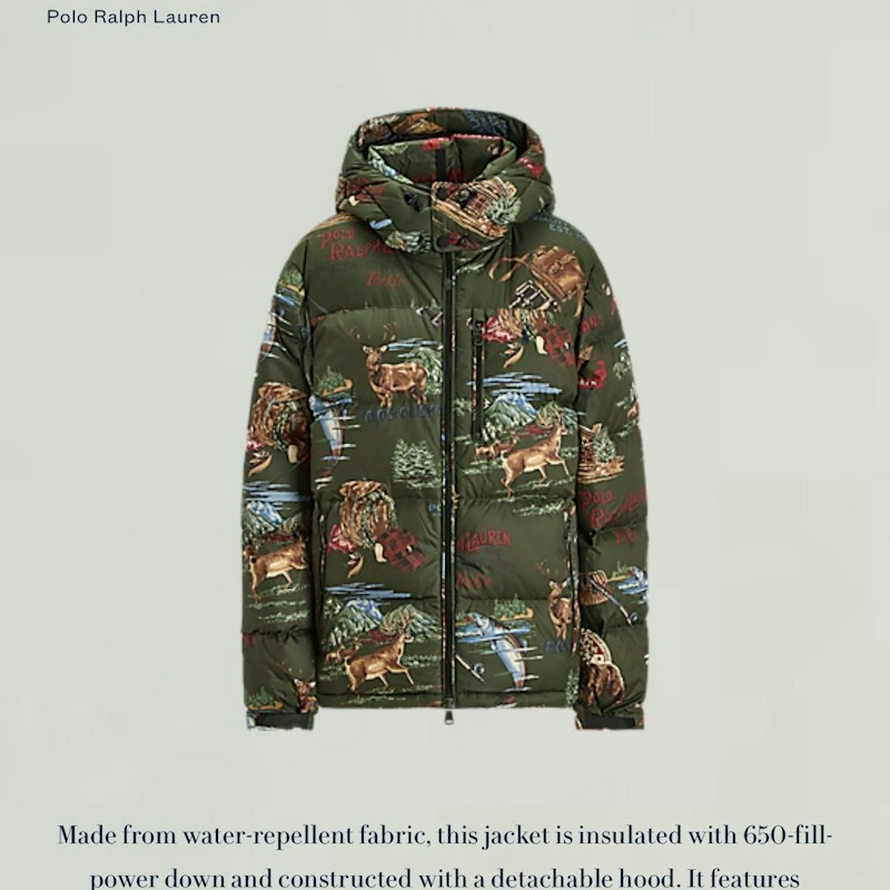 Polo Ralph Lauren Sportsman Down Jacket Multi
