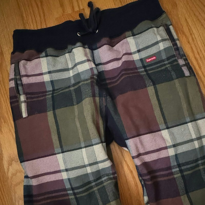 Supreme Plaid Sweatpant Multi