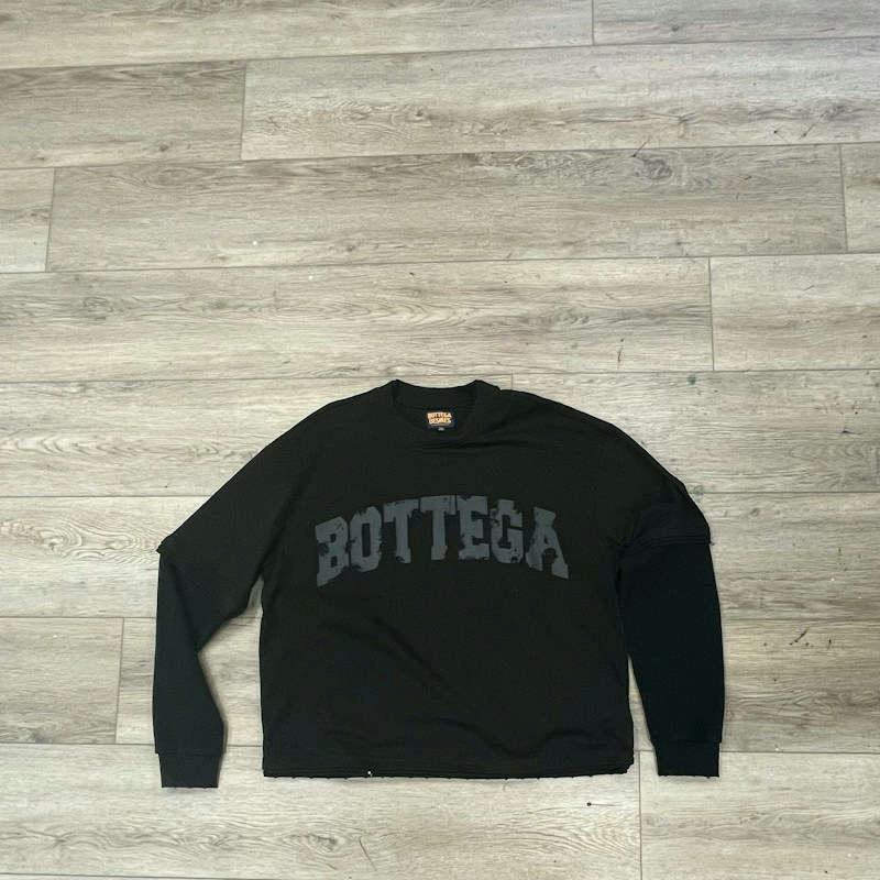 Bottega Desires Desires Not War Crewneck Sweatshirt Black