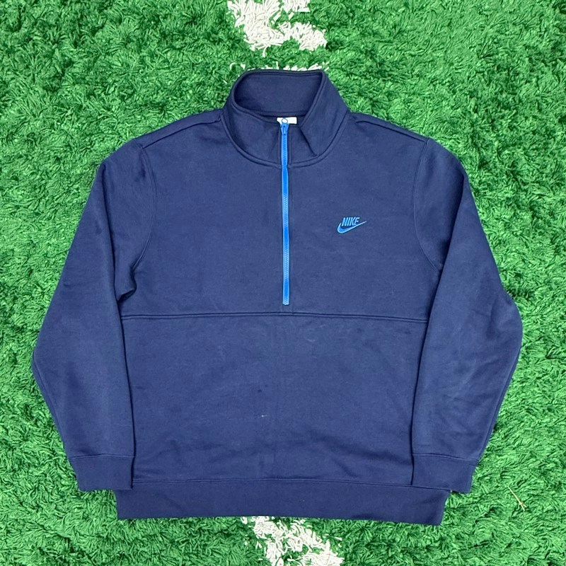 Nike Quarter-Zip Pullover Sweatshirt Blue