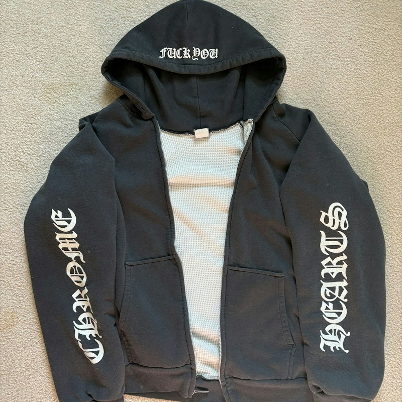 Chrome Hearts Horseshoe Zip-Up Hooded Sweatshirt Black