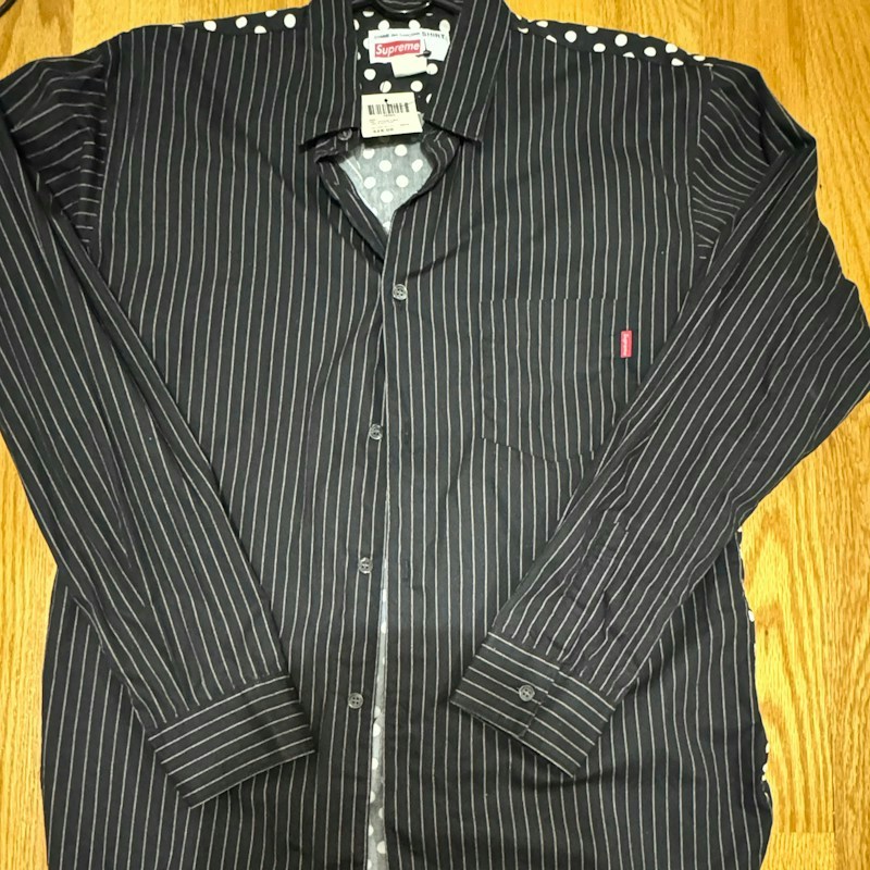 Supreme COMME des GARCONS SHIRT Long Sleeve Shirt Black