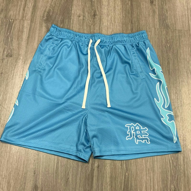 Mixed Emotion Mesh Shorts Blue